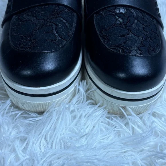 Stella McCartney Black Lace Loafers - Picture 5 of 9